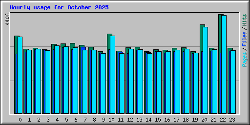 Hourly usage for October 2025