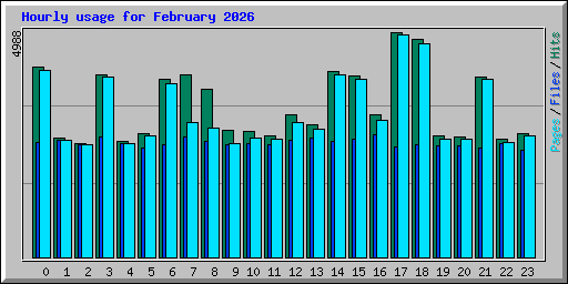 Hourly usage for February 2026
